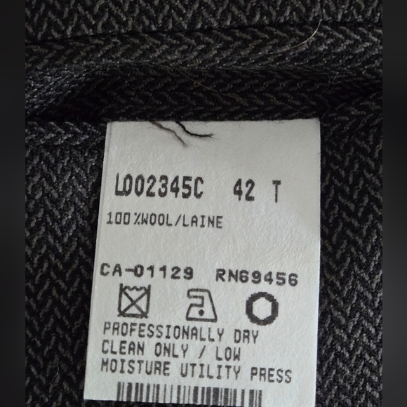 Classic Mens Gray/black Button-Up Suit Vest 42 T, Wool - Picture 10 of 10